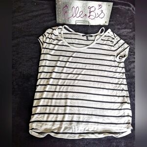 EUC White House Black Market Strappy Tee M